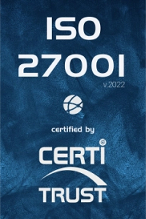 Badge de certification ISO 27001